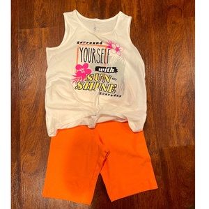 NWT GIRL SHORTS WITH TANK TOP